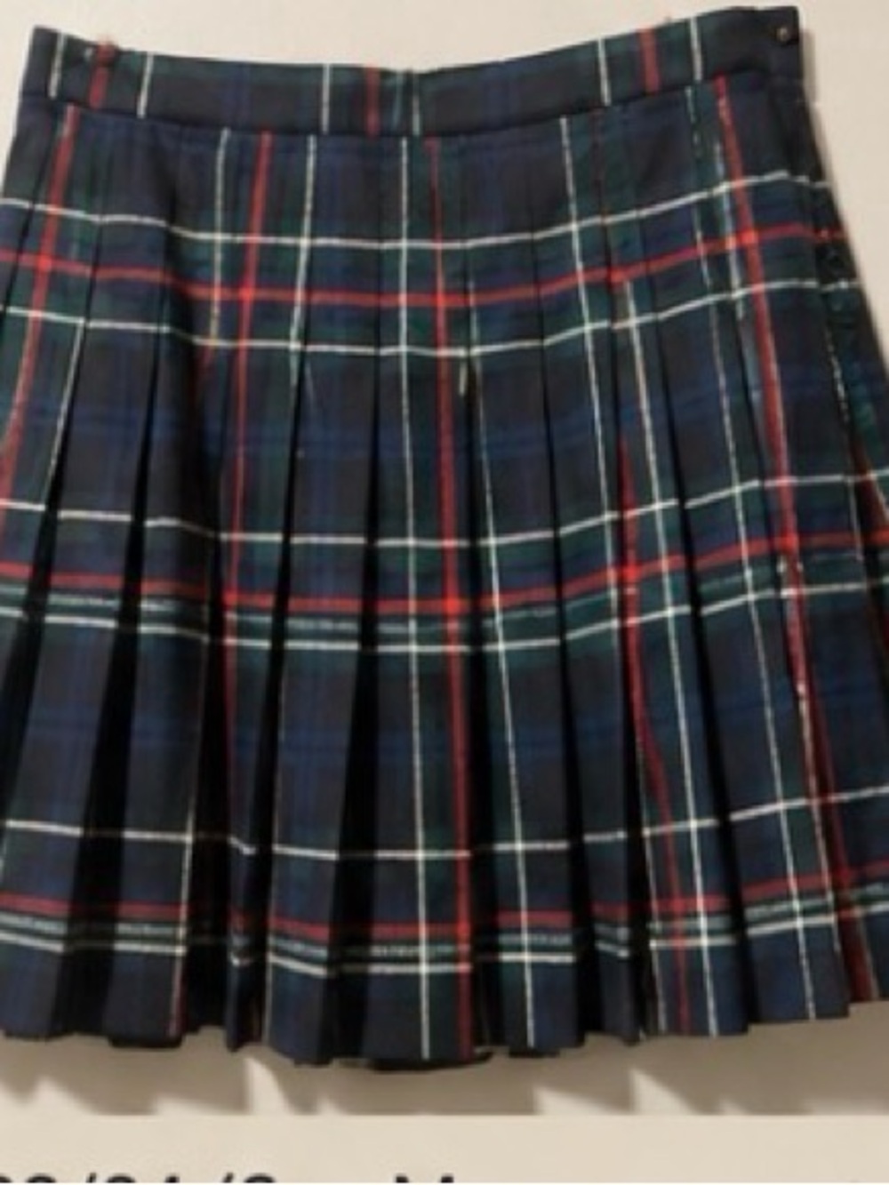 McCarthy Tartan Plaid Pleated Skirt Preppy Dark Academia Made in Canada - Picture 4 of 4